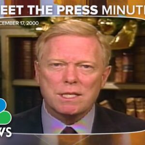 Meet the Press Minute: Dick Gephardt refuses to call Bush a ‘legitimate’ president in 2000