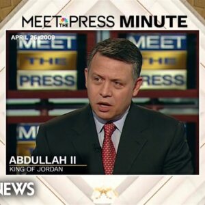 Jordan's King Abdullah describes the root of Middle East instability in 2009