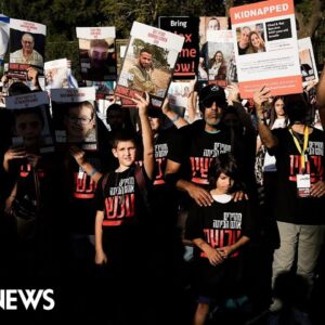 Families of Israeli hostages protest outside Knesset in Jerusalem