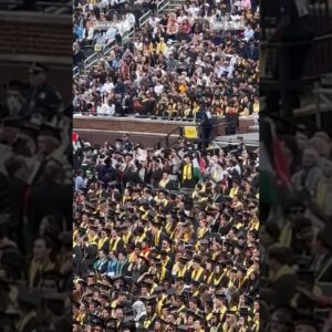 Pro-Palestinian protesters chant at University of Michigan spring commencement