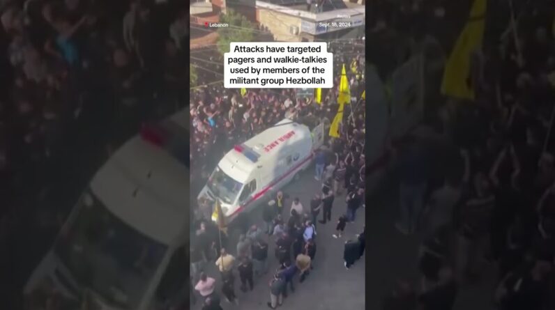 An explosion causes panic at a funeral in Lebanon